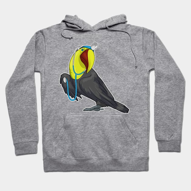 Toucan Doctor Stethoscope Hoodie by Markus Schnabel